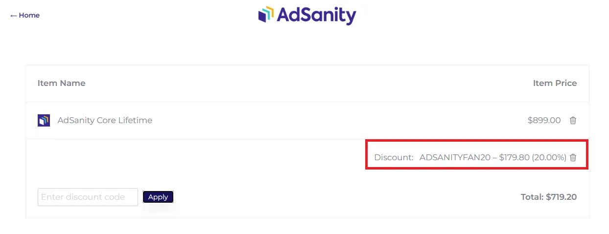 Adsanityplugin 20% off coupon
